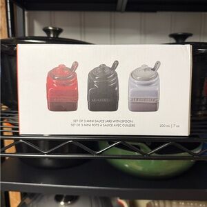 Le Creuset Stoneware Canister Trio - Cherry, Licorice, gray